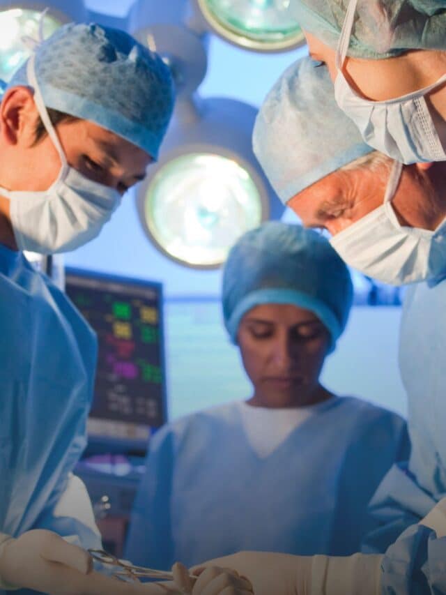 eye doctors performing cataract surgery on patient